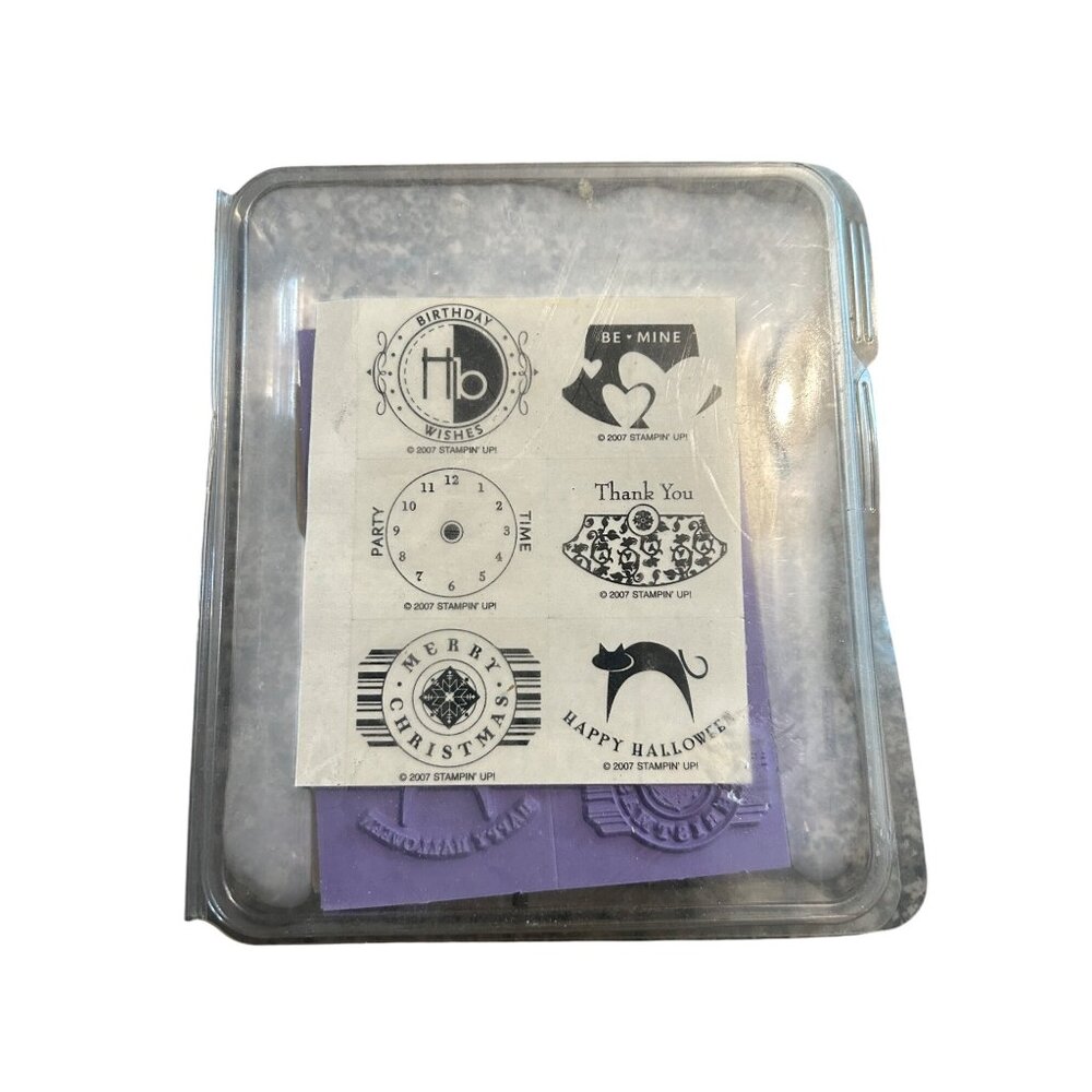 Stampin Up! Seasonal Wood-Mounted Rubber Stamps Set Of 6